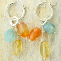 Carnelian Clear Quartz Earring
